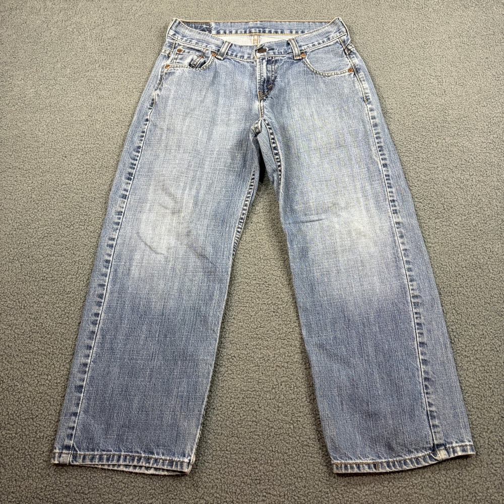 Levi's Jeans Boys 20 Husky Blue 550 Relaxed Fit Tapered Leg 100% Cotton Denim